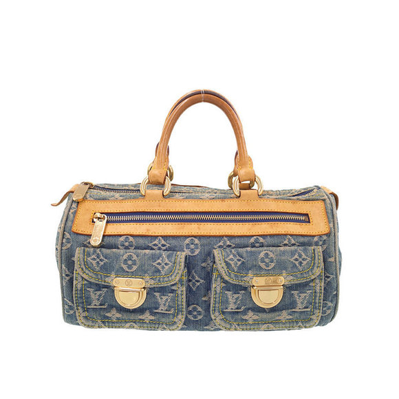 Louis Vuitton Neo Handbag Monogram Denim Speedy - Picture 1 of 8